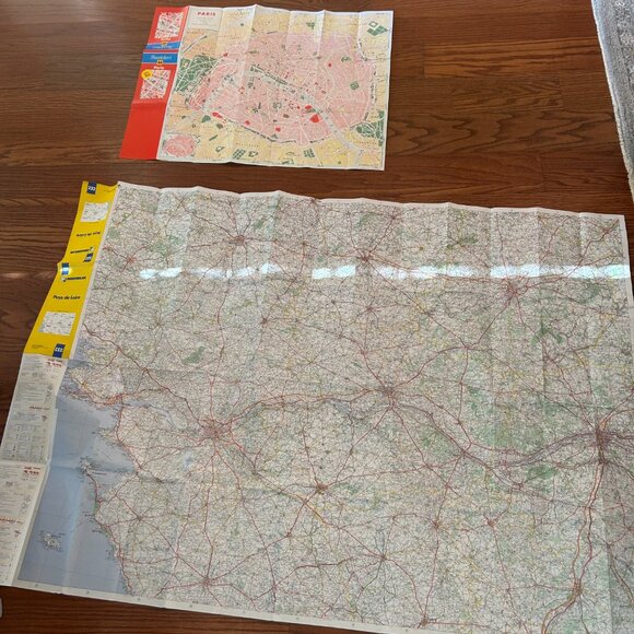 Lot of Vintage 90s MICHELIN Foldable Paper Street Maps Bus Route Paris France - Picture 12 of 14